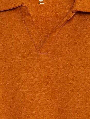 Sweatshirt estilo polo lisa