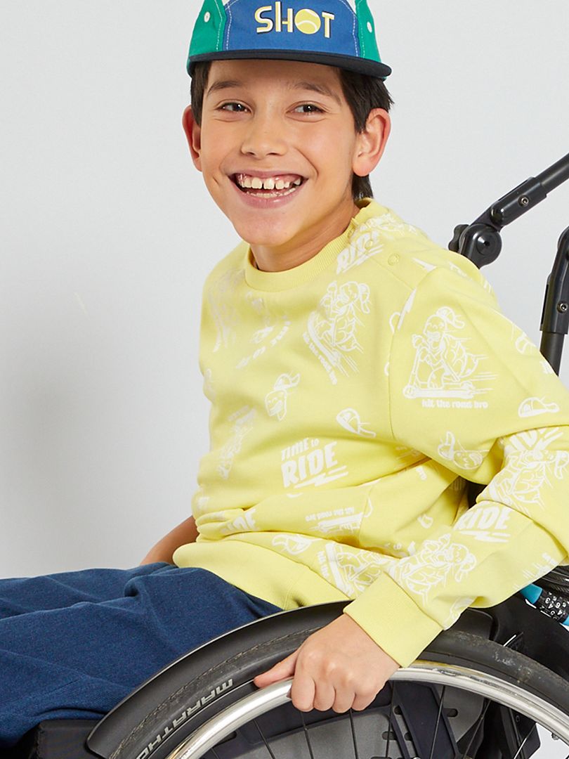 Sweatshirt fácil de vestir AMARELO - Kiabi