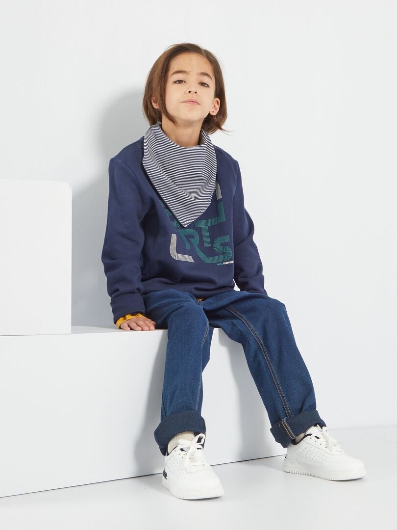 Sweatshirt fácil de vestir AZUL - Kiabi
