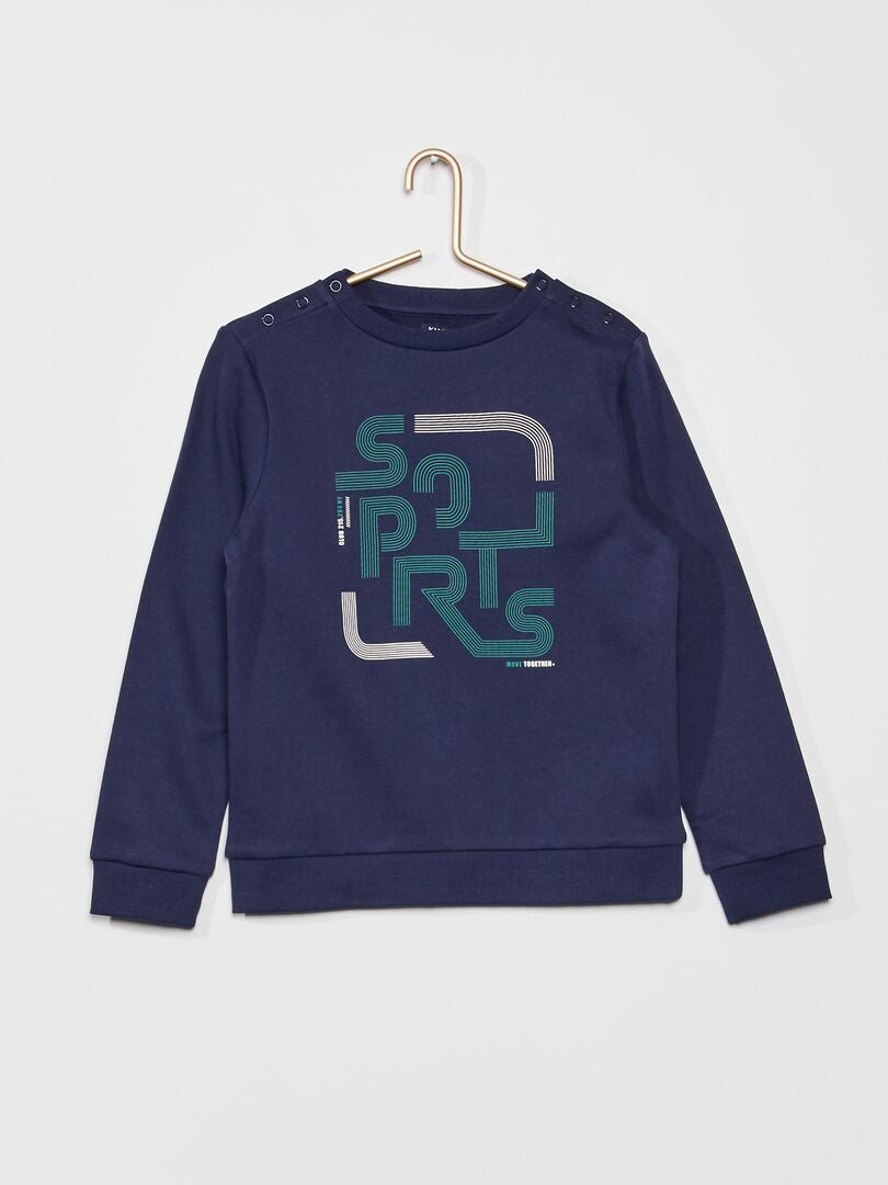 Sweatshirt fácil de vestir AZUL - Kiabi