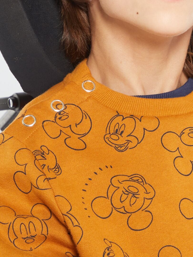 Sweatshirt fácil de vestir 'Mickey' MARROM - Kiabi