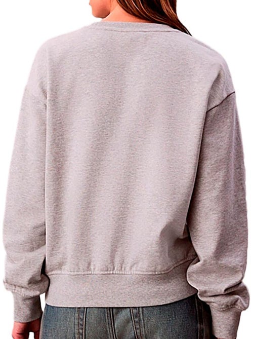 Sweatshirt Feminina Calvin Klein Jeans com Logótipo Archive em Cinzento - Kiabi Sweatshirt Feminina Calvin Klein Jeans com Logótipo Archive em Cinzento - Kiabi