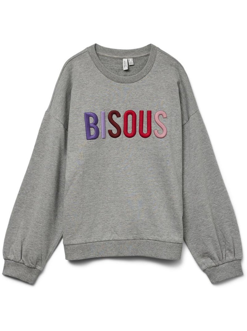 Sweatshirt Feminina Cinzenta Vero Moda Botra Cinza-prateado - Kiabi