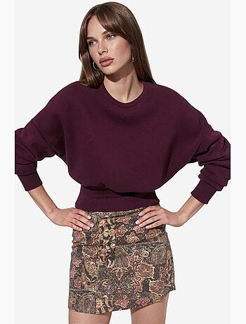 Sweatshirt feminina de algodão e poliéster busem