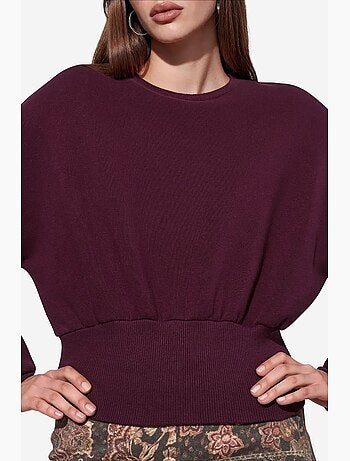 Sweatshirt feminina de algodão e poliéster busem