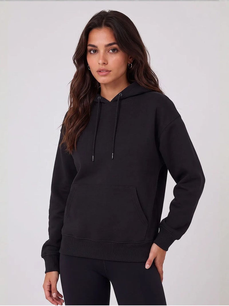 Sweatshirt feminina de algodão e poliéster tommy Creme - Kiabi