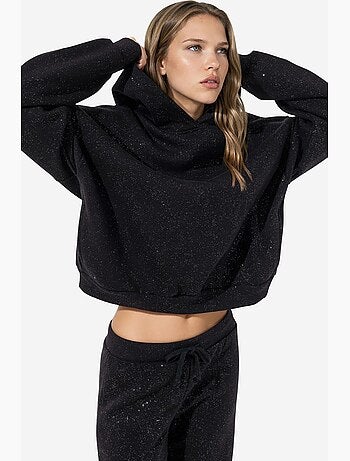 Sweatshirt feminina em mistura de algodão busem