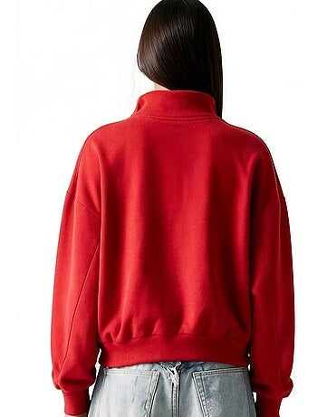 Sweatshirt feminina em mistura de algodão busem
