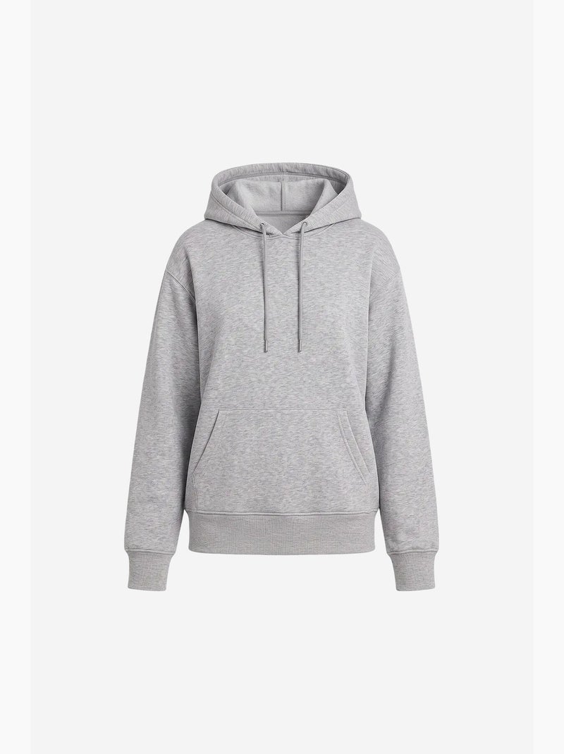 Sweatshirt feminina em mistura de algodão tommy Cinza claro - Kiabi