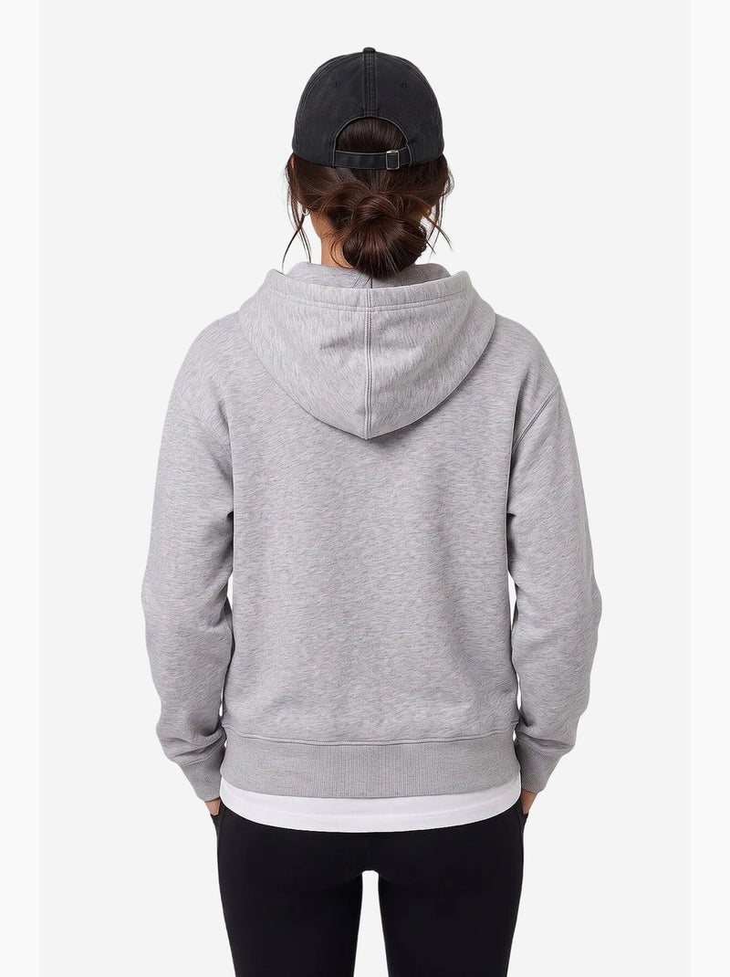 Sweatshirt feminina em mistura de algodão tommy Cinza claro - Kiabi