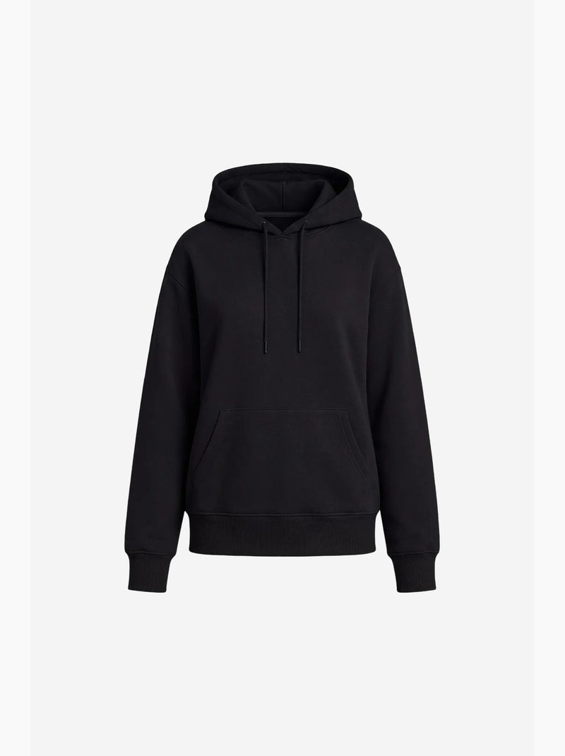 Sweatshirt feminina em mistura de algodão tommy Preto - Kiabi