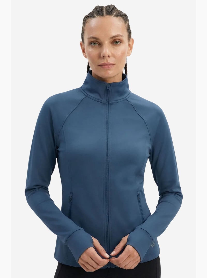 Sweatshirt feminina em poliéster-lycra tommy Azul - Kiabi