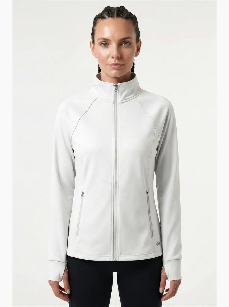 Sweatshirt feminina em poliéster-lycra tommy Branco sujo - Kiabi