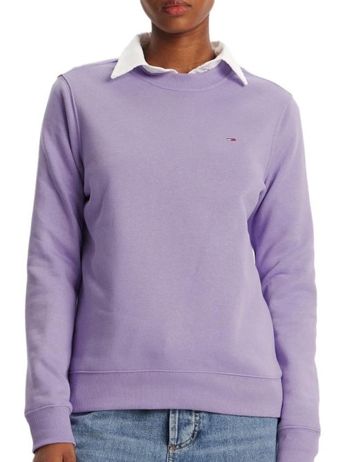 Sweatshirt Feminina Tommy Hilfiger Flag Crew Violeta DW0DW19959 - Kiabi Sweatshirt Feminina Tommy Hilfiger Flag Crew Violeta DW0DW19959 - Kiabi