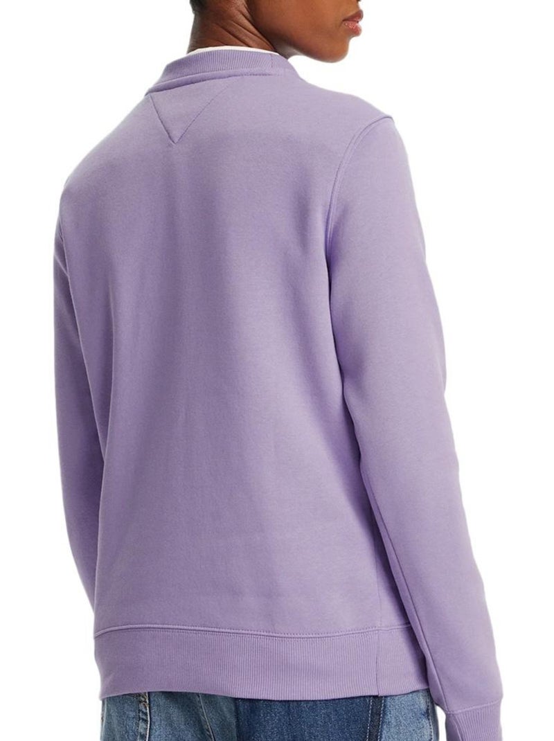 Sweatshirt Feminina Tommy Hilfiger Flag Crew Violeta DW0DW19959 Roxo - Kiabi