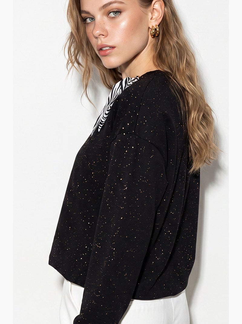 Sweatshirt feminino lucci Preto - Kiabi