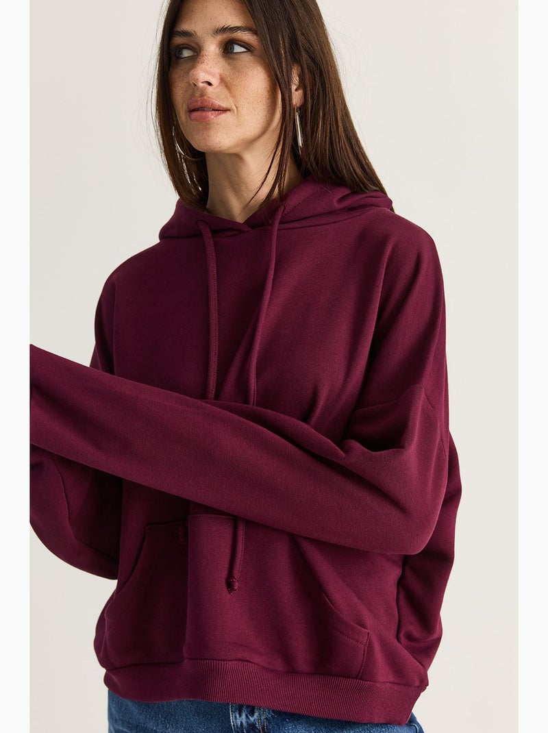 Sweatshirt feminino lucci Vermelho bordô - Kiabi