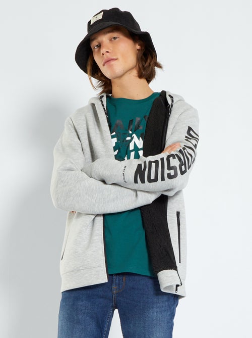 Sweatshirt forrada com capuz - Kiabi