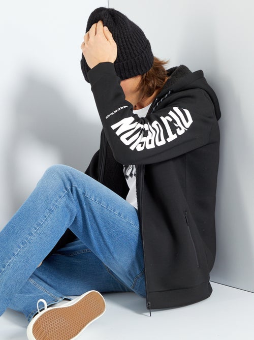 Sweatshirt forrada com capuz - Kiabi