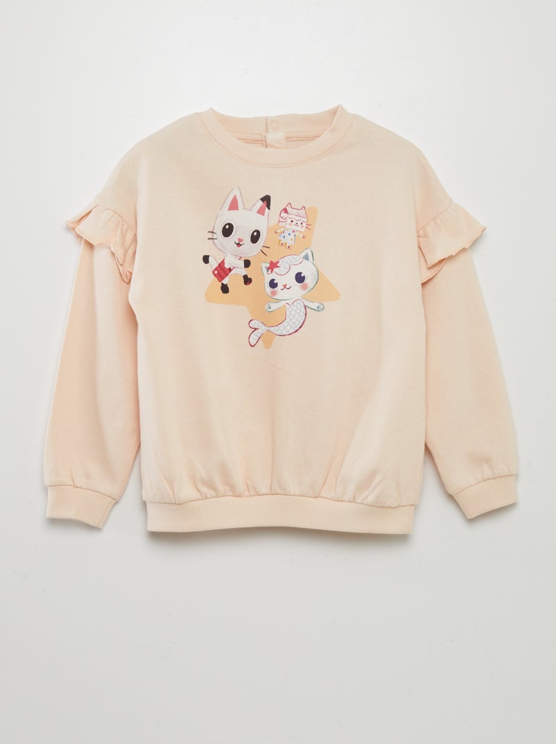 Sweatshirt French Terry 'A Casa Mágica da Gabby' ROSA - Kiabi