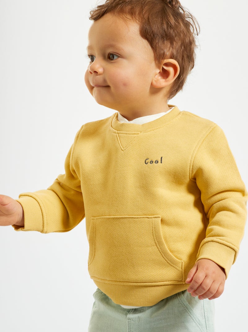 Sweatshirt French Terry AMARELO - Kiabi