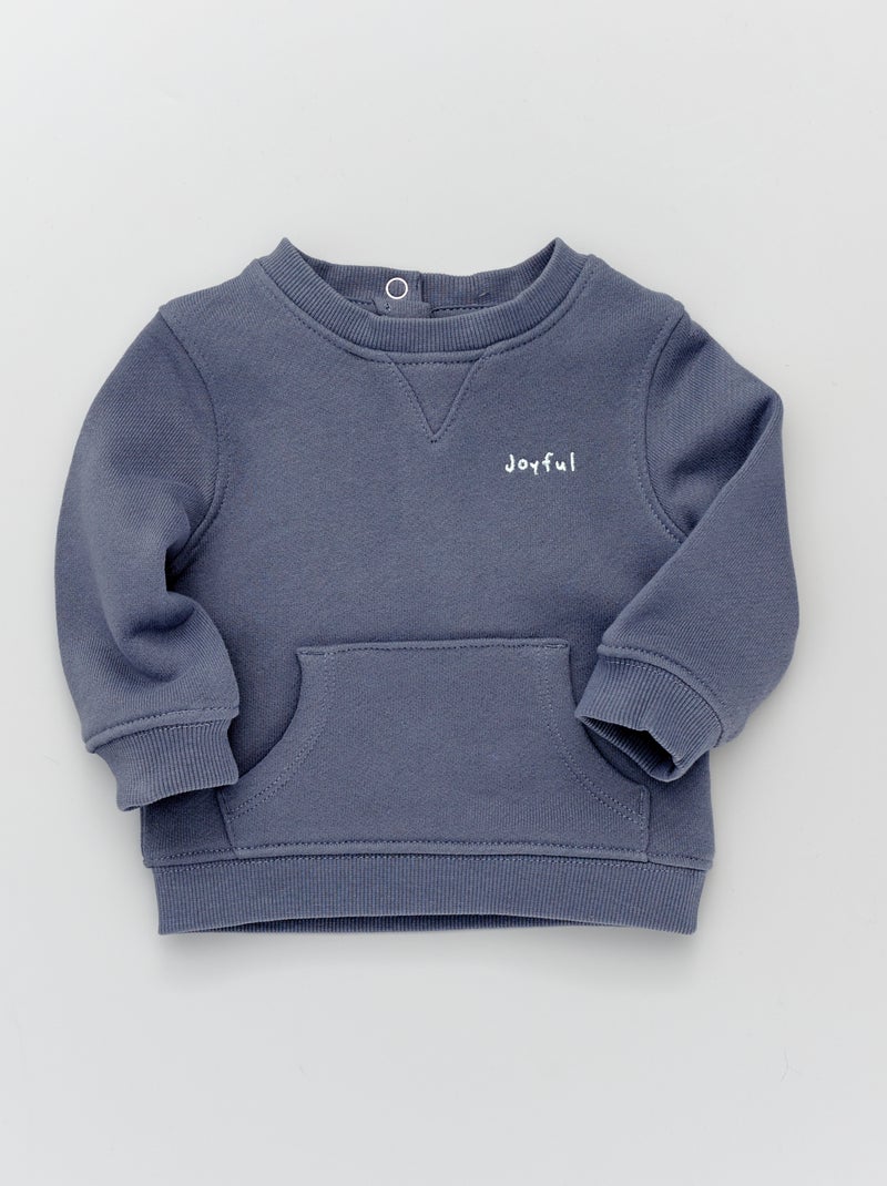 Sweatshirt French Terry AZUL - Kiabi