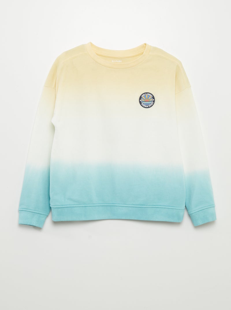 Sweatshirt french terry tie and dye AMARELO - Kiabi