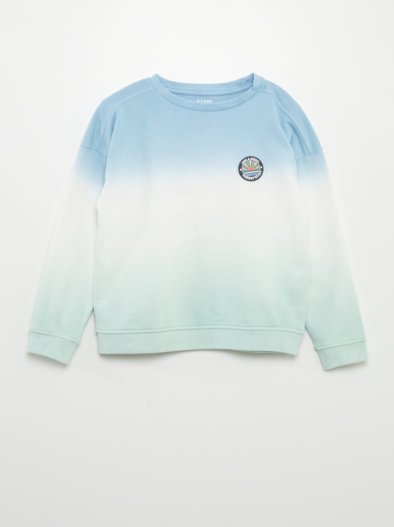 Sweatshirt french terry tie and dye AZUL - Kiabi