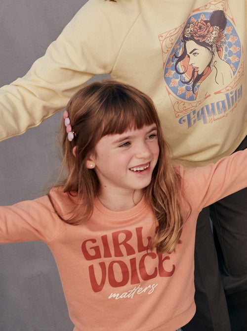Sweatshirt 'Girl voice' em moletão - Kiabi