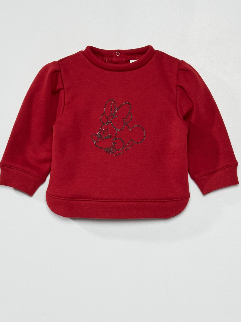 Sweatshirt gola redonda 'Minnie' VERMELHO - Kiabi