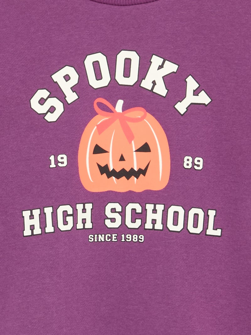 Sweatshirt 'Halloween' de polar Preto - Kiabi
