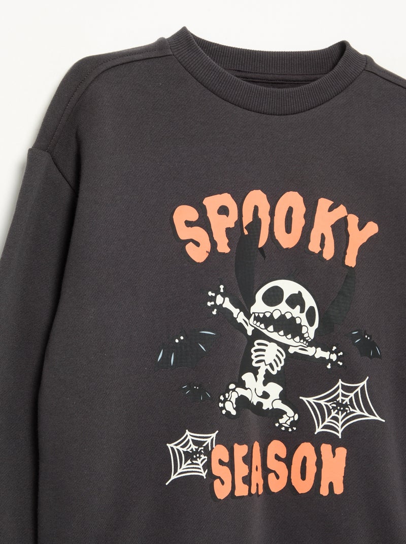 Sweatshirt 'Halloween' 'Disney' 'Stitch' Preto - Kiabi