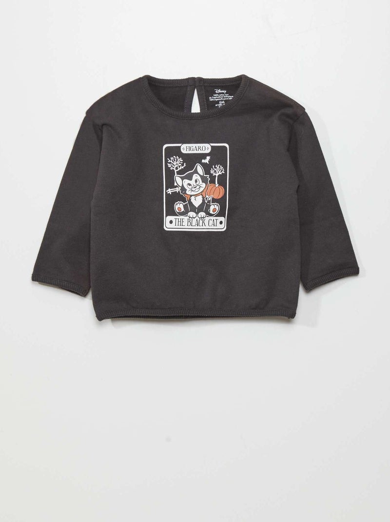 Sweatshirt Halloween 'Figaro' 'Disney' CINZA - Kiabi