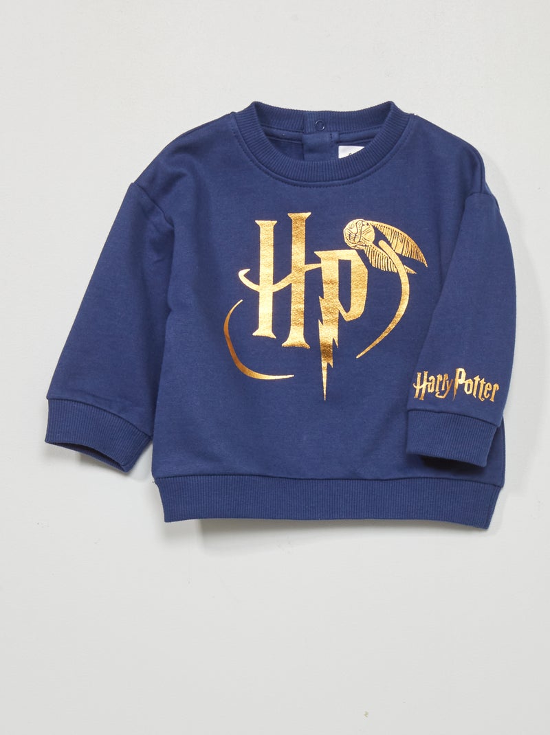 Sweatshirt 'Harry Potter' com gola redonda AZUL - Kiabi