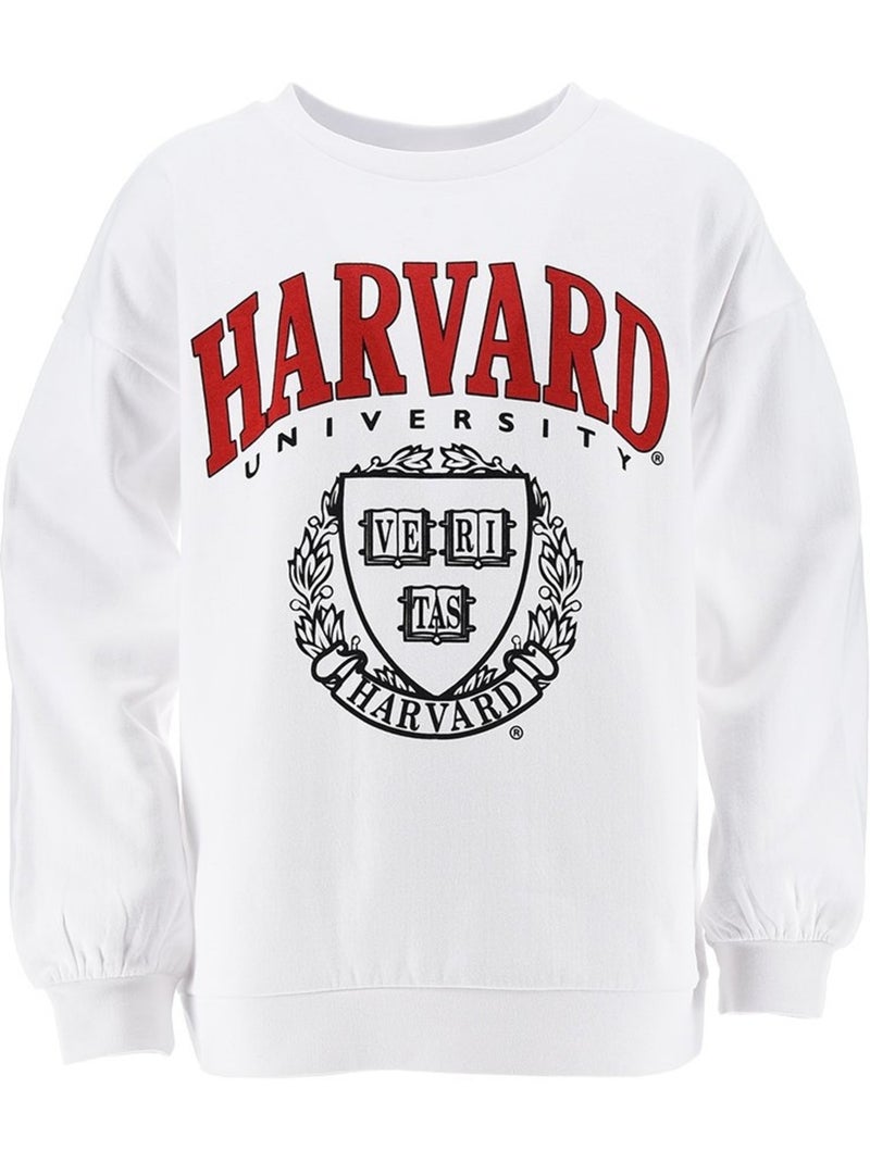 Sweatshirt harvard menina | licença oficial Branco - Kiabi