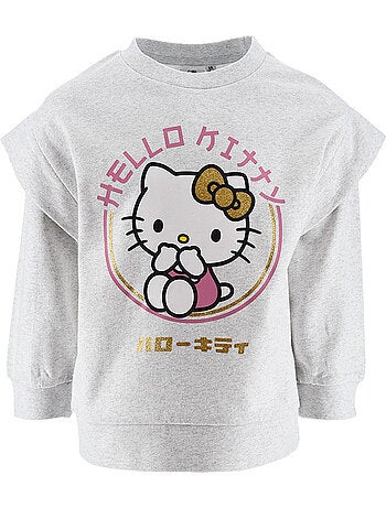 Sweatshirt hello kitty cinzento menina | licença oficial