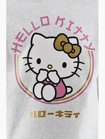 Sweatshirt hello kitty cinzento menina | licença oficial