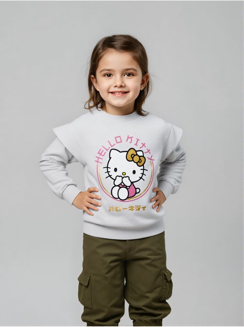Sweatshirt hello kitty cinzento menina | licença oficial - Kiabi