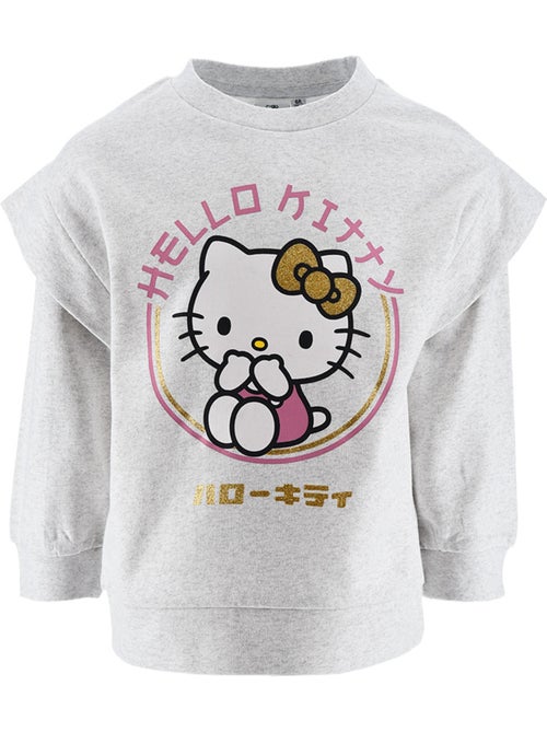 Sweatshirt hello kitty cinzento menina | licença oficial - Kiabi