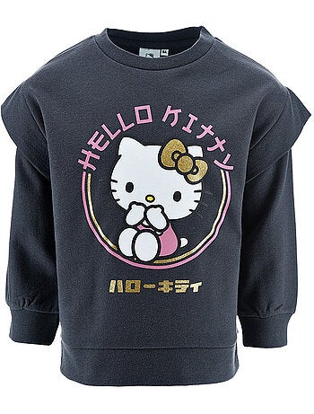 Sweatshirt hello kitty cinzento menina | licença oficial