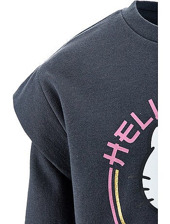 Sweatshirt hello kitty cinzento menina | licença oficial