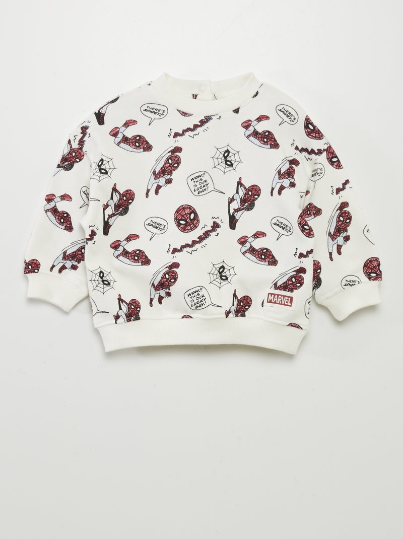 Sweatshirt 'Homem-Aranha' 'Marvel' BRANCO - Kiabi