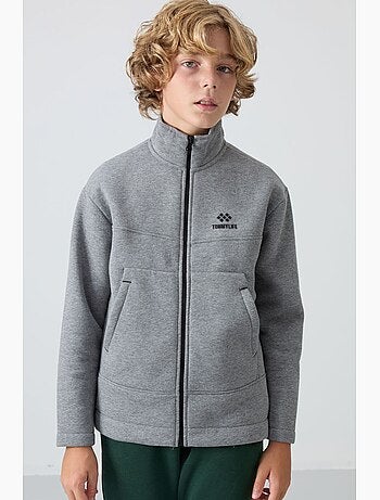 Sweatshirt infantil com gola fecho tommy