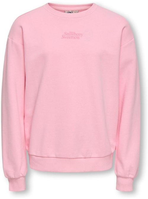 Sweatshirt infantil rosa only kogphilea - Kiabi