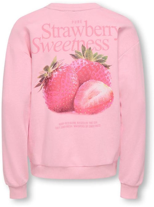 Sweatshirt infantil rosa only kogphilea - Kiabi