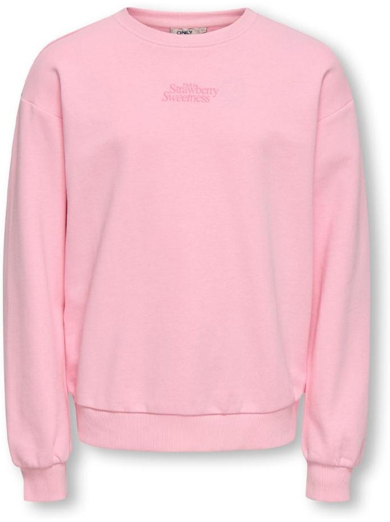 Sweatshirt Infantil Rosa ONLY Kogphilea Rosa - Kiabi