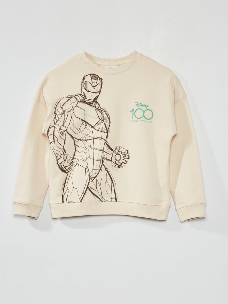 Sweatshirt 'Iron-Man' 'Marvel' BEGE - Kiabi