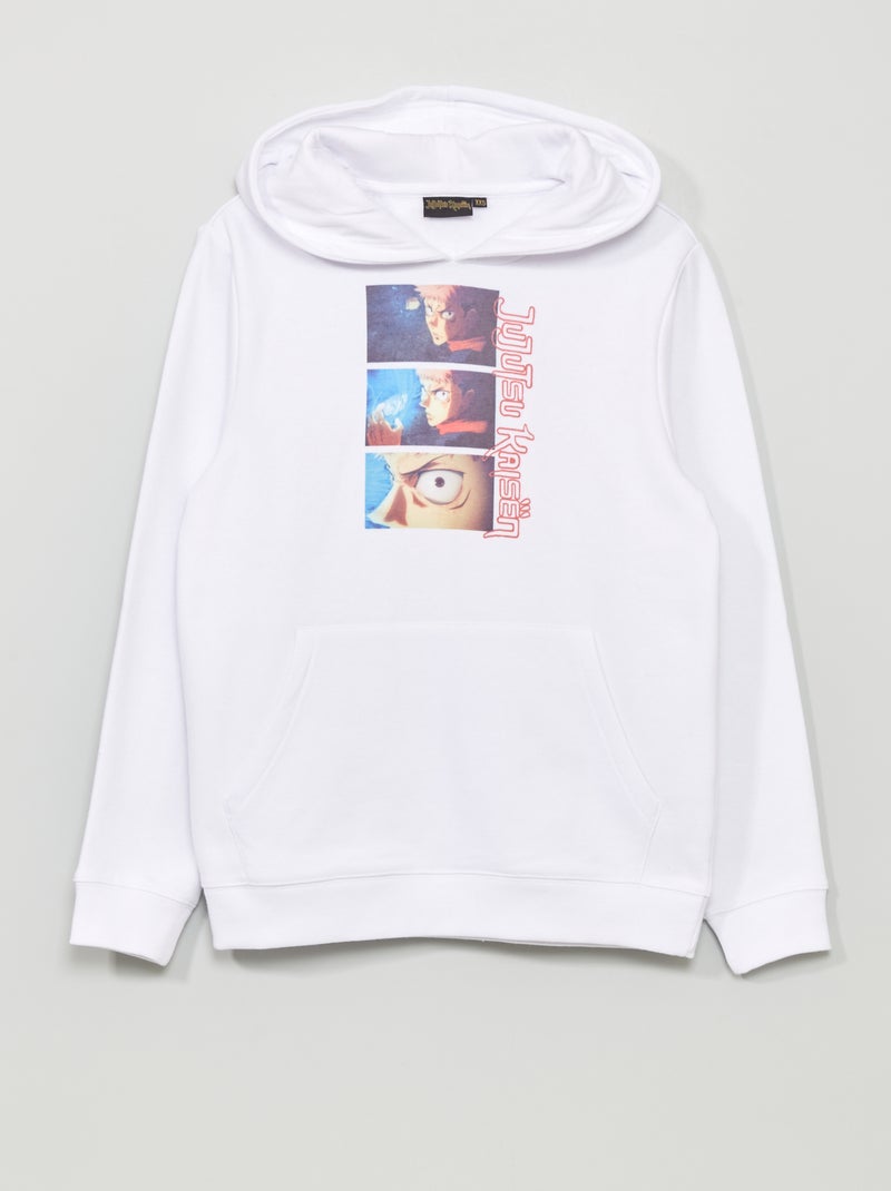 Sweatshirt 'Jujutsu Kaisen' com capuz Branco - Kiabi
