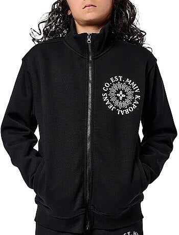 Sweatshirt kaporal osmos preto para rapaz