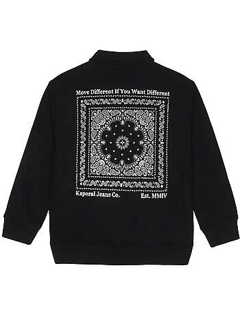 Sweatshirt kaporal osmos preto para rapaz